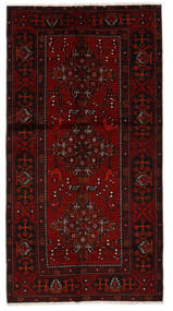  バルーチ 絨毯 154X267 オリエンタル 手織り 黒/深紅色の (ウール, )