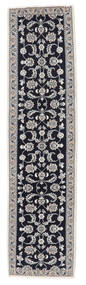 ナイン 絨毯 71X297 オリエンタル 手織り 廊下 カーペット 黒/ホワイト/クリーム色 (ウール, ペルシャ/イラン)