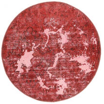  カラード ヴィンテージ - Persien/Iran 絨毯 Ø 100 モダン 手織り ラウンド 深紅色の/ホワイト/クリーム色/濃い茶色 (ウール, ペルシャ/イラン)