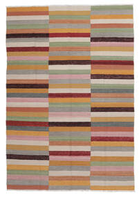  キリム モダン 絨毯 168X244 モダン 手織り 濃い茶色/深緑色の (ウール, アフガニスタン)