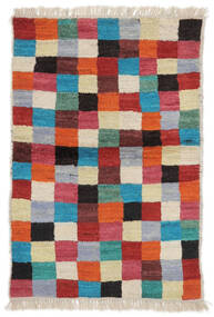  Moroccan Berber - Afghanistan 絨毯 88X129 モダン 手織り 黒/深紅色の (ウール, アフガニスタン)