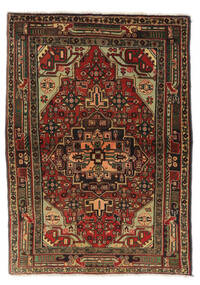 タブリーズ 絨毯 107X146 オリエンタル 手織り 黒/濃い茶色 (ウール, ペルシャ/イラン)