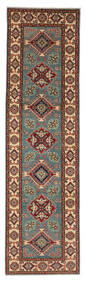  カザック 絨毯 78X298 オリエンタル 手織り 廊下 カーペット 濃い茶色/黒/ベージュ (ウール, アフガニスタン)