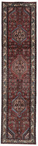 手織り ハマダン 絨毯 76X309 ペルシャ ウール 絨毯 黒/深紅色の 小 絨毯 