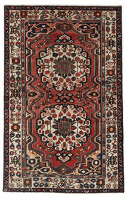  バクティアリ 絨毯 130X205 オリエンタル 手織り 黒/濃い茶色 (ウール, ペルシャ/イラン)