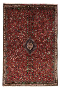 絨毯 オリエンタル シラーズ 絨毯 152X227 黒/深紅色の (ウール, ペルシャ/イラン)