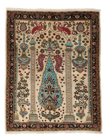 カシュマール 絨毯 146X184 オリエンタル 手織り 濃い茶色/黒 (ウール, ペルシャ/イラン)