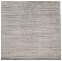  300X300 Bamboo Silk Loom グレイジュ 正方形 ラグ 大 絨毯 