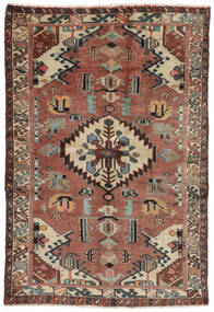  バクティアリ 絨毯 138X199 オリエンタル 手織り 濃い茶色/黒 (ウール, ペルシャ/イラン)