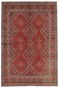  アフシャル Shahre Babak 絨毯 143X215 オリエンタル 手織り 深紅色の/茶 (ウール, )