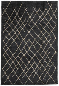  Contemporary Design 絨毯 200X294 モダン 手織り 黒 (ウール, アフガニスタン)