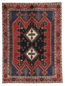 絨毯 ペルシャ アフシャル 絨毯 159X210 黒/深紅色の (ウール, ペルシャ/イラン)