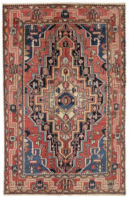  ナハバンド 絨毯 132X205 オリエンタル 手織り 黒/濃い茶色 (ウール, ペルシャ/イラン)