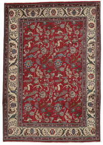絨毯 オリエンタル タブリーズ 絨毯 207X300 深紅色の/黒 (ウール, ペルシャ/イラン)