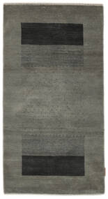  ギャッベ Loribaft 絨毯 77X144 モダン 手織り 深緑色の/黒 (ウール, インド)