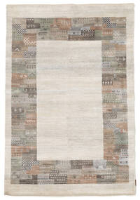  ギャッベ Loribaft 絨毯 130X190 モダン 手織り 薄茶色/濃いグレー (ウール, インド)