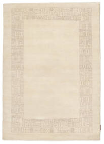  ギャッベ Loribaft 絨毯 121X180 モダン 手織り 暗めのベージュ色の/ライトグリーン (ウール, インド)