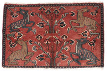  アサダバード 絨毯 60X90 オリエンタル 手織り 濃い茶色/黒 (ウール, ペルシャ/イラン)