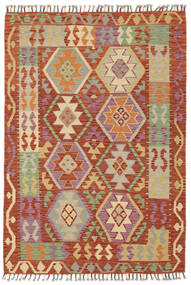  キリム アフガン オールド スタイル 絨毯 119X170 オリエンタル 手織り 深紅色の/茶 (ウール, アフガニスタン)