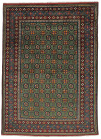  アフガン 絨毯 150X205 オリエンタル 手織り 黒/濃い茶色 (ウール, アフガニスタン)