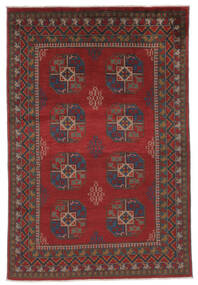  アフガン 絨毯 163X243 オリエンタル 手織り 黒/濃い茶色 (ウール, アフガニスタン)