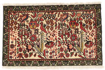  ルドバー 絨毯 53X87 オリエンタル 手織り 黒/濃い茶色 (ウール, ペルシャ/イラン)
