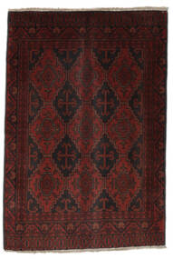絨毯 アフガン Khal Mohammadi 絨毯 81X118 黒/深紅色の (ウール, アフガニスタン)