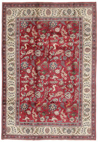  タブリーズ 絨毯 201X288 オリエンタル 手織り 濃い茶色/深紅色の (ウール, ペルシャ/イラン)