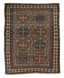 絨毯 アンティーク シルヴァン Ca. 1900 絨毯 100X150 黒/茶 (ウール, アゼルバイジャン/ロシア)