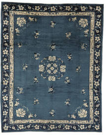  中国 アンティーク Peking Ca. 1900 絨毯 270X340 オリエンタル 手織り 黒/紺色の 大きな (ウール, 中国)