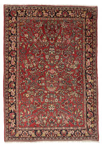 絨毯 ペルシャ サルーク Ca. 1900 134X191 深紅色の/黒 (ウール, ペルシャ/イラン)