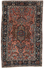 128X210 絨毯 アンティーク リリアン Ca. 1920 絨毯 オリエンタル 黒/深紅色の (ウール, ペルシャ/イラン)