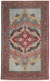  タブリーズ 70 Raj 絹の縦糸 Ca.1940 絨毯 341X557 オリエンタル 手織り 濃い茶色/濃いグレー 大きな (ウール/絹, ペルシャ/イラン)