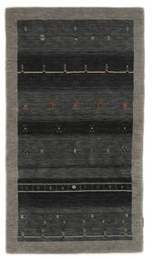 90X161 絨毯 ギャッベ インド モダン 黒/茶 (ウール, インド)