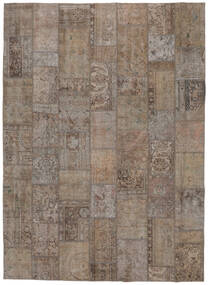 254X353 絨毯 Patchwork - Persien/Iran モダン 手織り 茶 大きな (ウール, ペルシャ/イラン)