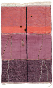 195X292 絨毯 Berber Moroccan - Mid Atlas モダン 手織り 深紅色の/暗いピンク (ウール, モロッコ)