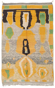 191X280 絨毯 Berber Moroccan - Mid Atlas モダン 手織り オレンジ/グリーン (ウール, モロッコ)