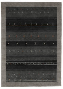  ギャッベ インド 絨毯 144X200 モダン 手織り 黒/茶 (ウール, )