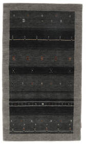 94X163 絨毯 ギャッベ インド モダン 黒/ダークイエロー (ウール, インド)