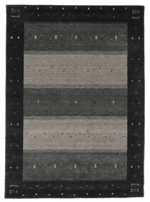  ギャッベ インド 絨毯 164X232 モダン 手織り 黒/濃い茶色 (ウール, インド)