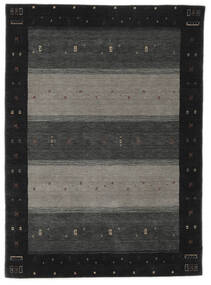  ギャッベ インド 絨毯 145X200 モダン 手織り 黒 (ウール, インド)