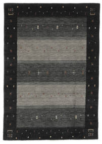  ギャッベ インド 絨毯 125X180 モダン 手織り 黒 (ウール, インド)