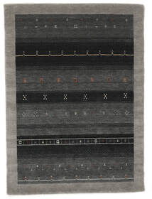 絨毯 手織り ギャッベ インド 絨毯 140X200 黒/ダークイエロー (ウール, インド)