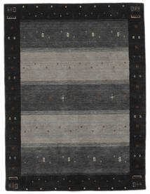 絨毯 ギャッベ インド 絨毯 140X200 黒/ダークイエロー (ウール, インド)