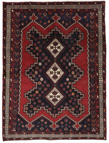  アフシャル 絨毯 162X220 オリエンタル 手織り 黒/深紅色の (ウール, )