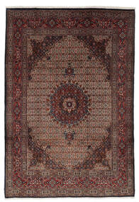  ムード 絨毯 195X290 オリエンタル 手織り 黒/濃い茶色 (ウール/絹, ペルシャ/イラン)