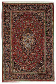  カシャン 絨毯 202X298 オリエンタル 手織り 黒/濃い茶色 (ウール, ペルシャ/イラン)