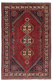 絨毯 手織り カシュガイ 絨毯 166X254 深紅色の/黒 (ウール, ペルシャ/イラン)