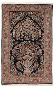 絨毯 ケルマン 絨毯 103X163 黒/茶 (ウール, ペルシャ/イラン)