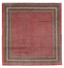  サルーク Mir 絨毯 210X221 オリエンタル 手織り 正方形 濃い茶色/深紅色の (ウール, ペルシャ/イラン)